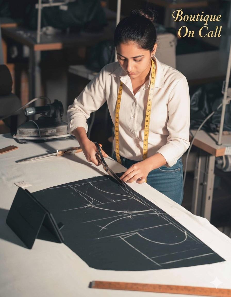 Master craftsman working on fabric patterns